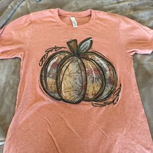 Small shirt color red -orange by canvas Bella+canvas